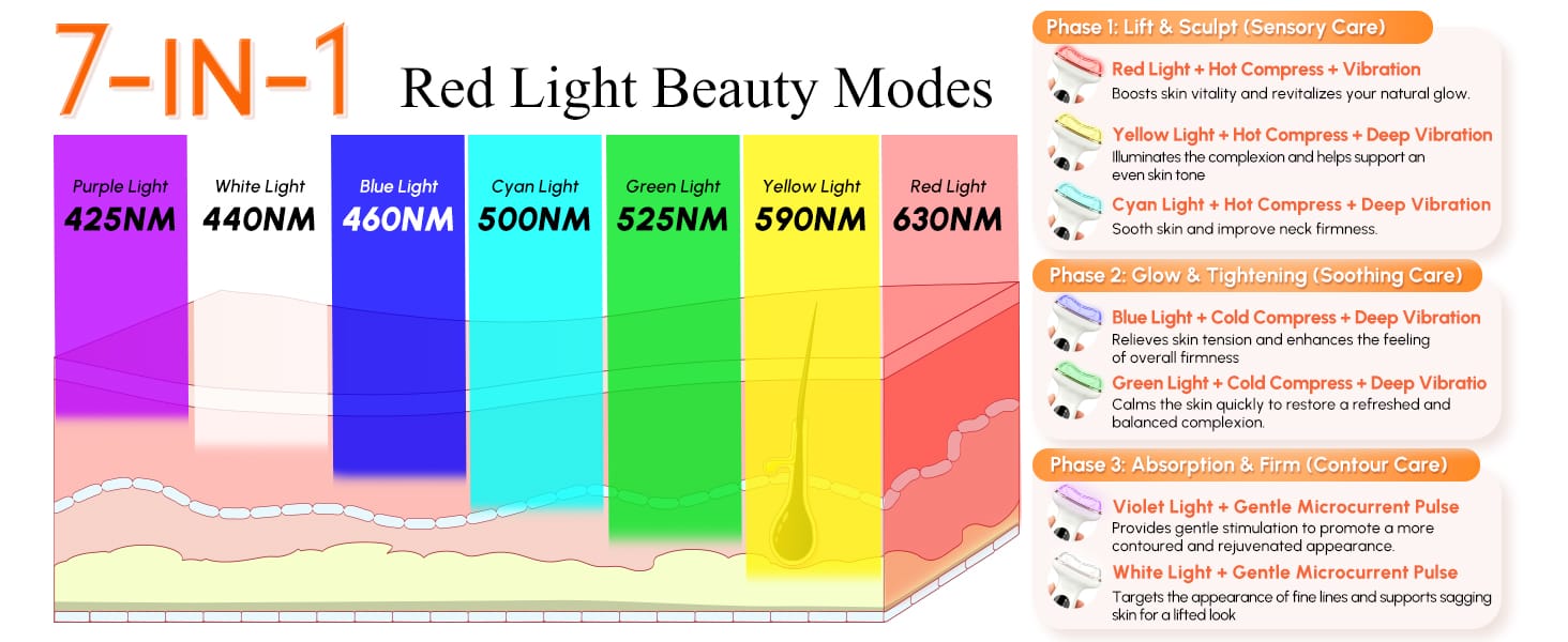 Seven Lights, Twice a Day: A Morning and Evening Ritual for Skin in Its Forties — illustration